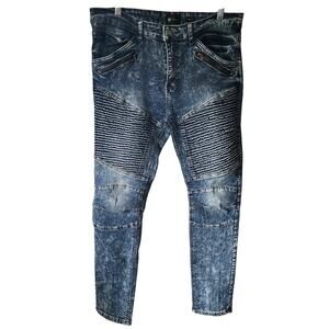Waimea Acid Wash Skinny Fit Stretchy Denim Jeans Size 34